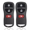 Key Fob Keyless Entry Remote Compatible with Nissan Xterra Titan Armada Frontier Quest Sentra Murano Pathfinder Sentra Versa/ Infiniti FX35 FX45 QX4 3 Buttons Car Key KBRASTU15 (2 Packs)