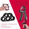 FitBeast Hand Grip Strengthener Workout Kit (5 Pack), 2 Forearm Grip Adjustable Resistance Hand Gripper, Finger Stretcher, Grip Ring & Stress Relief Grip Ball for Athletes