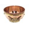 Crystalo - Copper Offering Bowl, 3 Inch Diameter, Great for Altar use, Ritual use,Incense Burner, smudging Bowl, Decoration Bowl, Offering Bowl (Triple Moon)