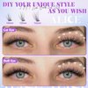 ALICE Natural Lash Clusters Kit Wispy Lash Extension Kit Thin Band Cluster Eyelash Extension Kit 270pcs C Curl 10-14mm Individual Lashes with Lash Glue Bond and Seal Self Application at Home