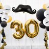 Gejoy 38 Pcs Mustache Balloons Party Decorations Mustache Latex Balloons Beard Foil Birthday Balloons for Baby Shower Birthday Graduation Halloween Party Decoration Supplies
