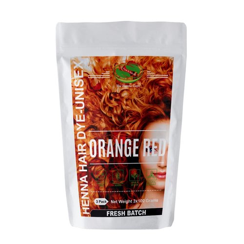 3 Packs Of Red/Orange Henna Hair & Beard Color/Dye 100 Grams - Natural Hair Color, Plant-based Hair Dye - The Henna Guys