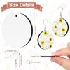 Whaline 30Pcs Round Sublimation Blank Earrings Bulk Unfinished Heat Transfer Earrings with Earring Hooks and Jump Rings for Women Jewelry DIY Crafts Making Supplies