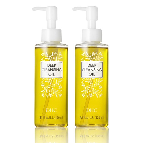 DHC Deep Cleansing Oil Medium 2 pack, Facial Cleansing Oil, Makeup Remover, Cleanses without Clogging Pores, Residue-Free, Fragrance and Colorant Free, All Skin Types, 4.1 fl. oz.