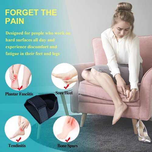 Heel Protectors(4Pcs), Heel Cups for Heel Pain, Heel Cushion for Plantar Fasciitis, Heel Pads Great for Heel Pain Relief, Achilles Tendinitis, Bone Spur, for Men & Women (Black, Small Size)