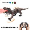 Remote Control Dinosaur Toys for Kids 3-5, 5-7, 8-12, 10-12, Electronic RC T Rex Dino Robot Toy for Boys, Top Christmas & Birthday Gifts for 6 7 8 9 10 11 & 12 Year Old Boys (Color: Brown)