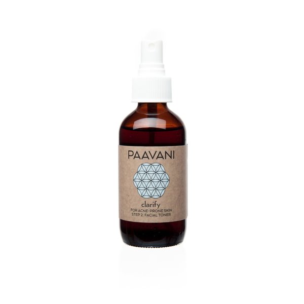 PAAVANI Ayurveda Clarifying Toner - 100% Organic Made in USA - Ayurvedic Skincare for Acne Prone Skin -, 4 oz
