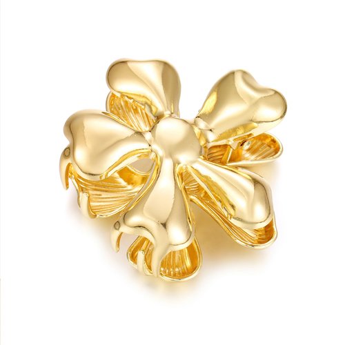 RAUCHBE Gold Metal Flower Claw Hair Clips for Women Flower Claw Clips Hair Accessories Cute Tiny Hair Clips