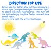 48Pcs Glow in Dark Mini Dinosaur Figures Birthday Party Favors Supplies Dino Cupcake Toppers Goodie Bags Stuffers Pinata Filler Classroom Prizes Treasure Toy Class Valentines Day Gifts Kid Boy Girl