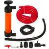 Katzco Liquid Transfer, Siphon Hand Pump - 2 Hoses, 50 x .5 Inches - for Gas, Oil, Air, Chemical Insecticides, and Other Fluids (Plastic, PVC)