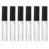 6PCS 0.06oz Empty Upscale Plastic Eyeliner Vials Tube Bottle Refillable Eyelash Growth Liquid Container Clear Mascara Bottle with Wand Applicators and Black Cap for Eyelash Eyebrow Growth Castor Oil