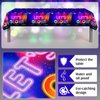 Tegeme 4 Pieces Glow Tablecloth 86 x 51 Inch Glow in The Dark Tablecloth Disposable Tablecloths for Glow Theme Neon Party Black Light Party Supplies