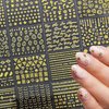 30 Sheets Gold Nail Art Stickers 3D Self-Adhesive Star Moon Nail Decals Holographic Heart Letter Snowflake Pattern Nail Supplies Gold Nail Art Design for Women Acrylic Nails Decoration Accessories