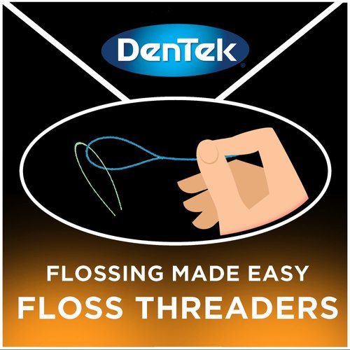 DenTek Floss Threaders | For Braces, Bridges, and Implants | 50 Count (Pack of 1)