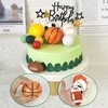 37 PCS Sports Cake Toppers Sports Cake Decoration with Soccer Football Baseball Basketball Tennis Golf for Boys Men Sports Theme Birthday Party Supplies (Sports)