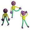 Zugar Land Assorted Halloween Bendable Rubber Zombies (3.75") Monster Action Figures Bendable Limbs Sensory Stress Relief Fidget Toys. Great Party Favor Trick or Treat Supplies (6 Zombies)