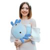 JANCLF Axolotl Stuffed Animal Plush Toy,Cute Soft Salamander Plush Pillow,Kawaii Plushies Doll Toy for Kids (Blue,11 inch)