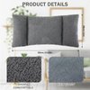 Queekay Fleece Lumbar Support Pillow 3 Section Back Pillow Office Chair Pillow for Back Support Comfortable Lumbar Support Cushion for Car Seat Low Back Pain Relief Sofa Rest (Gray)