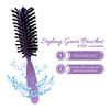 Styling Gear Detangling Hair Brush Nylon Bristles 7 Row Teasing Womens Brush For Thick Hair Small Travel Hairbrush Brush For Hair 2 Pcs. (Lavender)