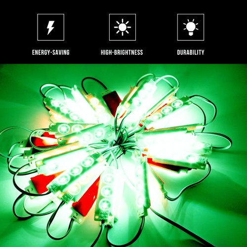 Storefront Window LED Green Light 20ft with UL Listed 12v 3A Power Supply