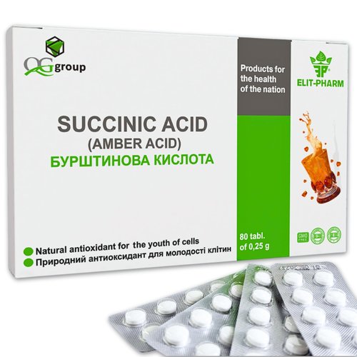 QG group Succinic Acid Amber Acid 80 tabs/0.25g