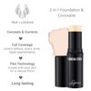 Camera Stick Foundation by True + Luscious - Full Coverage Cream Foundation - Non-Comedogenic & Hydrating Formula - Vegan, Paraben Free, & Cruelty Free - 0.49 oz (Shade 1: Light Beige)