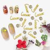 XEAOHESY 20 Pieces Gold Alloy Cancer Zodiac Nail Charms 10pcs Cancer Symbols Sign Charms for Nails 10pcs Cancer Words Nail Charms for Women Nail Art Decoration
