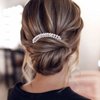 Vacaonio Wedding Birdal Hair Comb Pearl Side Combs Crystal Pearl Hair Combs Pin Gold Rhinestone Hair Piece Pearl Diamond Hair Comb Headwear Decorative Accessories For Women(Style 2)
