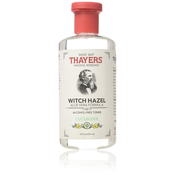 THAYERS Witch Hazel with Aloe Vera, Cucumber, Clear, 12 Fl Oz