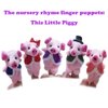 This Little Piggy Finger Puppets for Kids, 5 Pack Plush Finger Puppets Toy, This Little Pig Nursery Rhyme Finger Puppet, Storytelling Theater Role Play, Bedtime Story for Toddlers