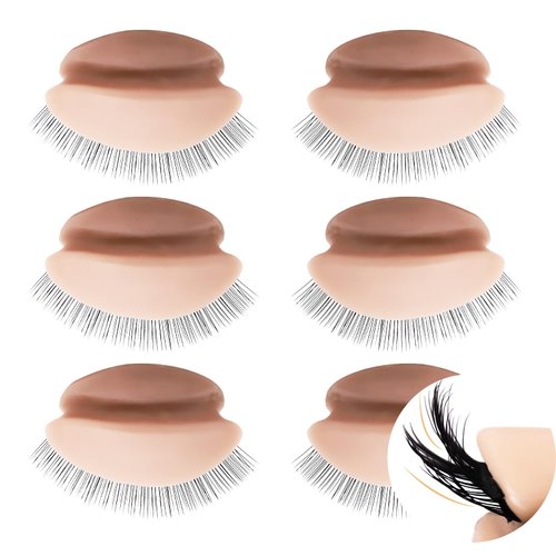 Embagol Double-layer Replacement Eyelids Replaced Eyelids for Lash Extension Practice Lash Mannequin Head Training for Beginners