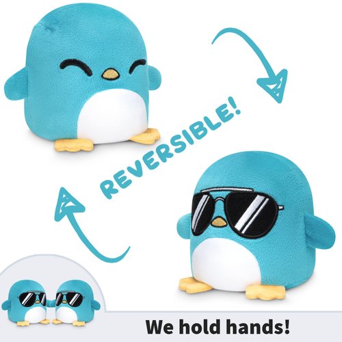 TeeTurtle - Plushmates - Father's Day - Cool Sunglasses Penguin - Huggable and Soft Sensory Fidget Toy Stuffed Animals That Show Your Mood!