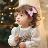 4 Pcs Christmas Bows hair, Glitter Headwear Hairpin for Girls Christmas Accessories Colorful Christmas Antler Hair Pins