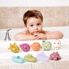 Mold Free Baby Bath Toys for Babies 6-12 Months 9 Pack No Hole sea Animal and Floating Boats Bathtub Pool Shower Toys Christmas Birthday Gift for Toddlers Infants Girls Boys