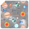 BABYBOET Splat Mat for Baby – Under High Chair Floor Mat Protects Wood, Vinyl and Carpet from Spills – Waterproof 4 Layer Baby Mat with Anti-Skid Backing Deters Bunching and Sliding (51” x 51”)