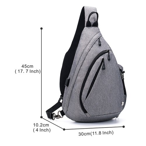 TurnWay 2023 Water-Proof Sling Backpack/Crossbody Bag/Shoulder Bag for Travel, Hiking, Cycling, Camping for Women & Men (GRAY)