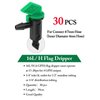 Kalolary 90 Pieces Drip Emitter, 3 Colors Garden Flag Irrigation Drippers in 3 Sizes, 1 GPH, 2 GPH, 4 GPH Per Hour for Trees and Shrubs Watering