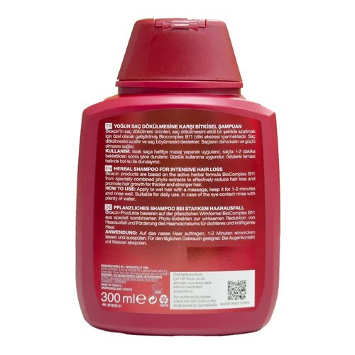 BIOXCIN Herbal Care Shampoo - Bioxcin Forte Herbal Shampoo For Intensive Hair Loss, Red