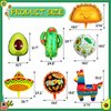 18 PCS Fiesta Party Balloons Supplies Taco Balloons Mexican Balloons Cinco De Mayo Party Decorations Cactus Avocado Hat Jumbo Mylar Foil Balloons Fiesta Party Decorations