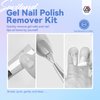 SAVILAND 2 Minutes Quick & Easy Gel Nail Polish Remover Kit: 2 PCS Soak-off Gel Polish Remover Rich in Castor Oil & Vitamin E, with Cuticle Oil Pen Nail Tools for Gel Nails Remove Home Salon Use
