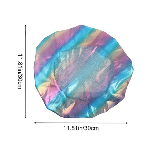 Laser Shower Cap High Elasticity Nightcap Broadside Hair Protection Cover for Various Hair Types