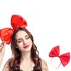 Ebonee Bow Headband Bowknot Hair Bands for Halloween, Women Red Big Hair Bow Hairband, 10'' Huge Bow Hair Hoop for Cosplay Costume Party Holiday Decoration