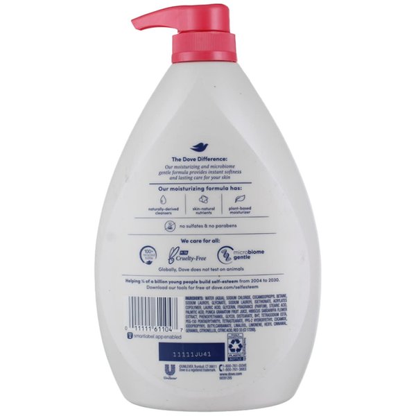 Dove Body Wash for Softer, Smoother Skin After Just One Use Pomegranate and Hibiscus Tea Sulfate-free Bodywash 34 oz