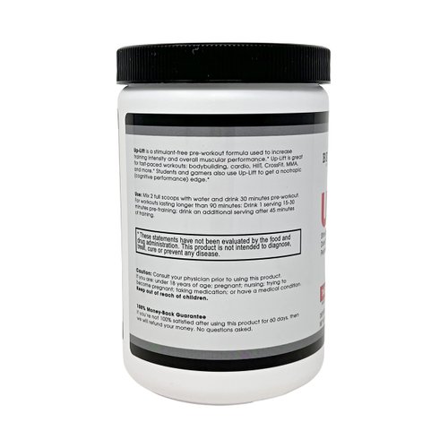 Beverly International Up-Lift Stimulant Free 330 grams. Workout Energy Drink Mix w/Nitric Oxide & Cognitive Performance Catalysts. UP Your Gaming. Beta Alanine, L-Citrulline, L-Tyrosine.