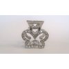 Generic Small silver metal hair claw clip with crystals stocking stuffer gifts for (Pattern: Oval)