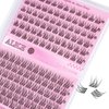 ALICE Natural Lash Clusters C Curl DIY Eyelash Extensions 9-11mm Short Individual Lashes Wispy Lash Extensions Handmade Eyelash Clusters 144 Pcs