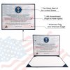 GraduatePro US Citizenship Certificate Holder 2023 Naturalization Padded Leatherette Cover with Golden Great Seal of The United States for American Gifts