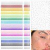 1500 Pcs Hair Gems Self Adhesive Rhinestones for Makeup 15 Colors Rainbow Rhinestones Face Jewels Eyes Face Gems Stick On (Crystal)