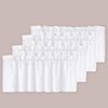 H.VERSAILTEX 4 Panels Blackout Curtain Valances for Kitchen Windows/Bathroom/Living Room/Bedroom Privacy Decorative Rod Pocket Short Window Valance Curtains, 52" W x 18" L, Pure White