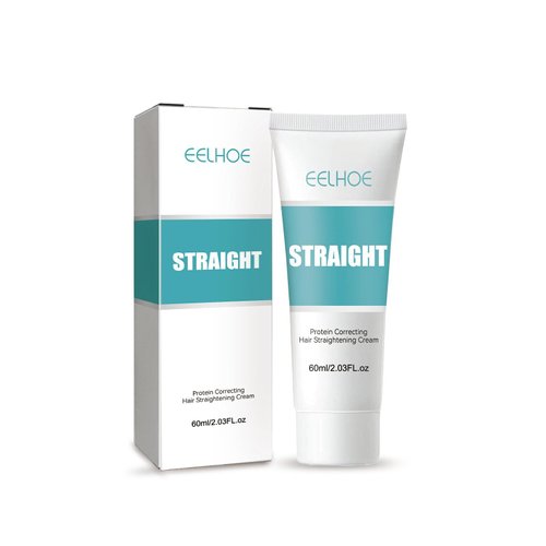 Protein Hair Straightening Cream, Protein Correcting for Curly Hair, Smooth and Nourishing Hair Repairs Split Ends, Restores Softness and Shine Without Irritation for All Hair Type (2PCS)